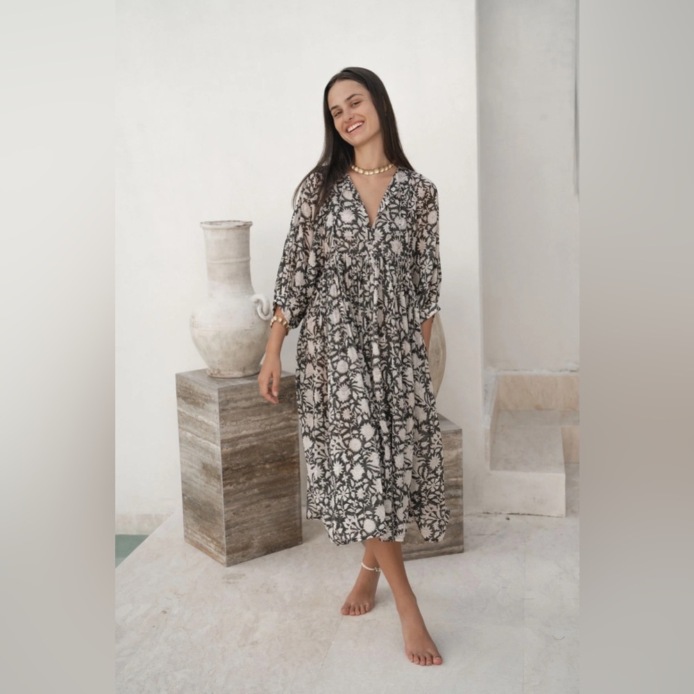 Daughters of India - Kyra Midi Dress / Pepper
